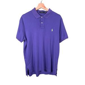 Polo Ralph Lauren Men's Size Large Purple Cotton Casual Short Sleeves Polo Shirt